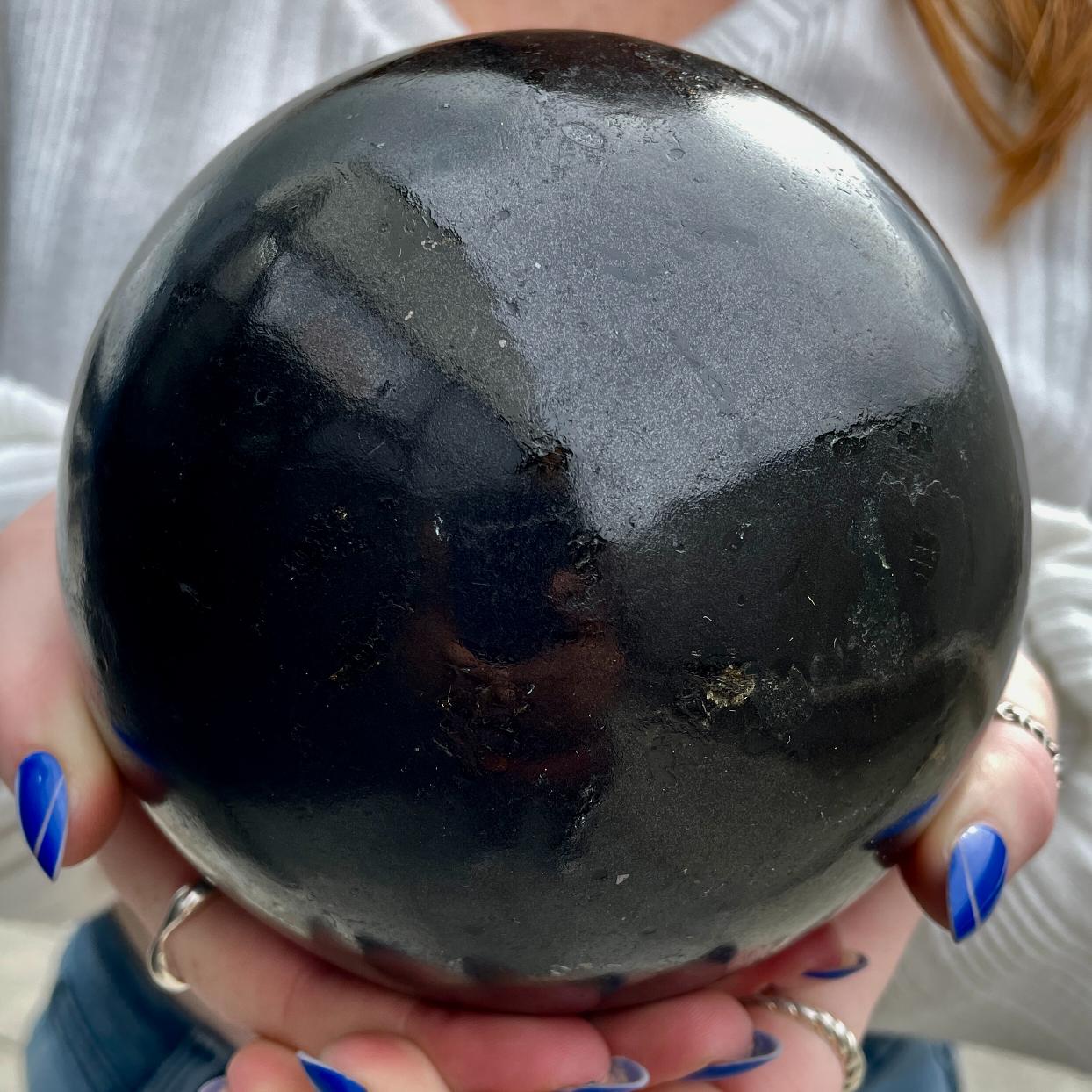 Black Tourmaline - Large Sphere - 01 Black Tourmaline - Large Sphere - 01